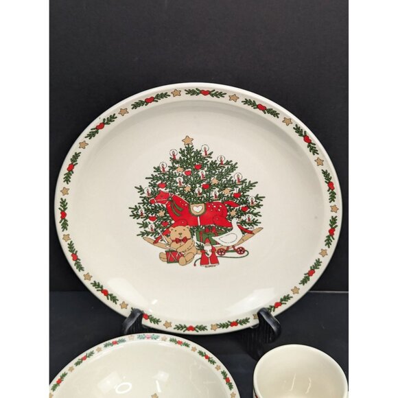 O'Christmas Tree One 10 1/8" Dinner Plate One 6 7/8" Cereal Bowl One 3" Flat Cup - Picture 3 of 8